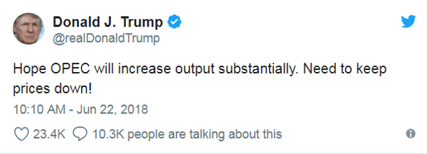 5. Trump's tweet, OPEC
